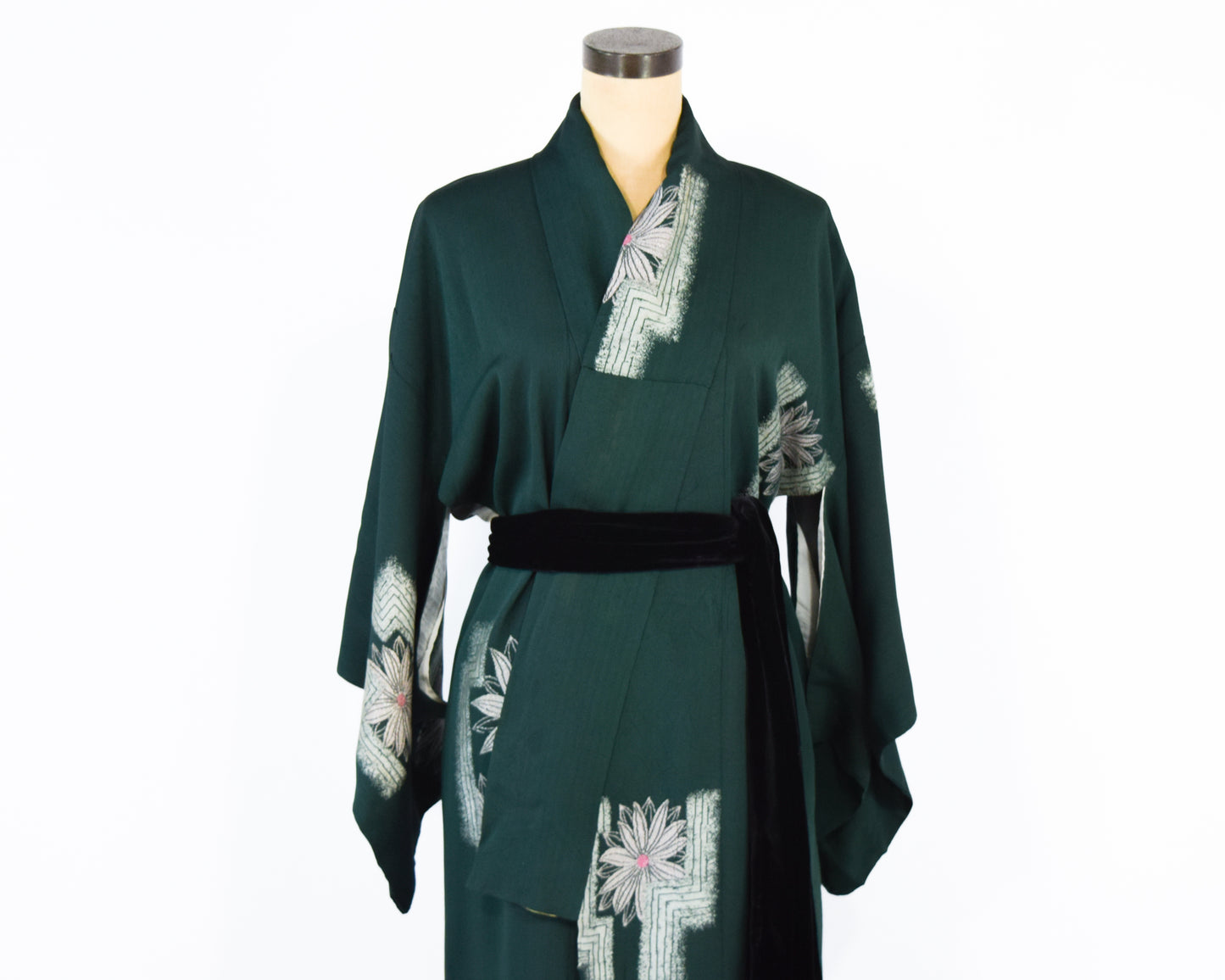 Vintage Kimono Hunter Green