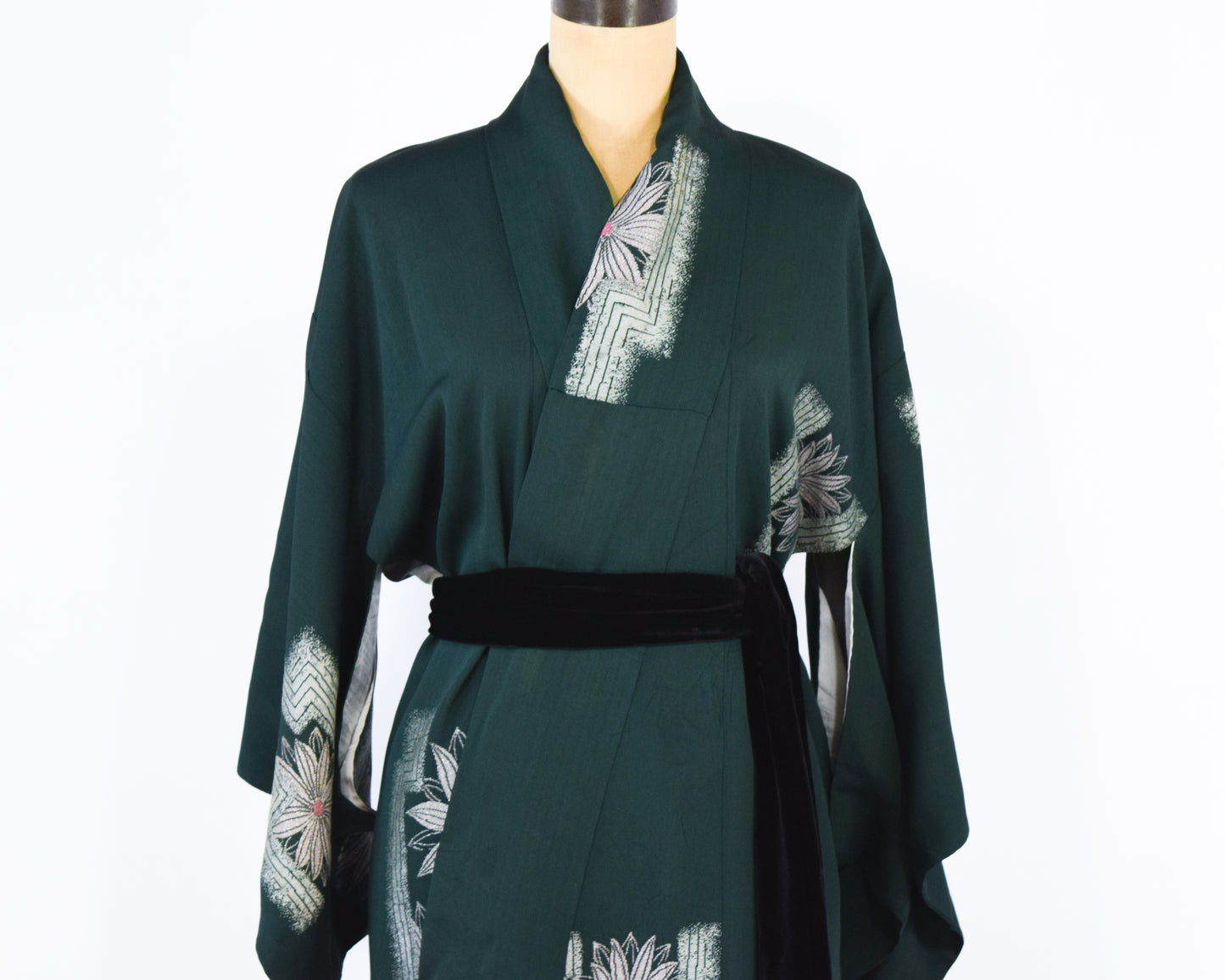 Vintage Kimono Hunter Green