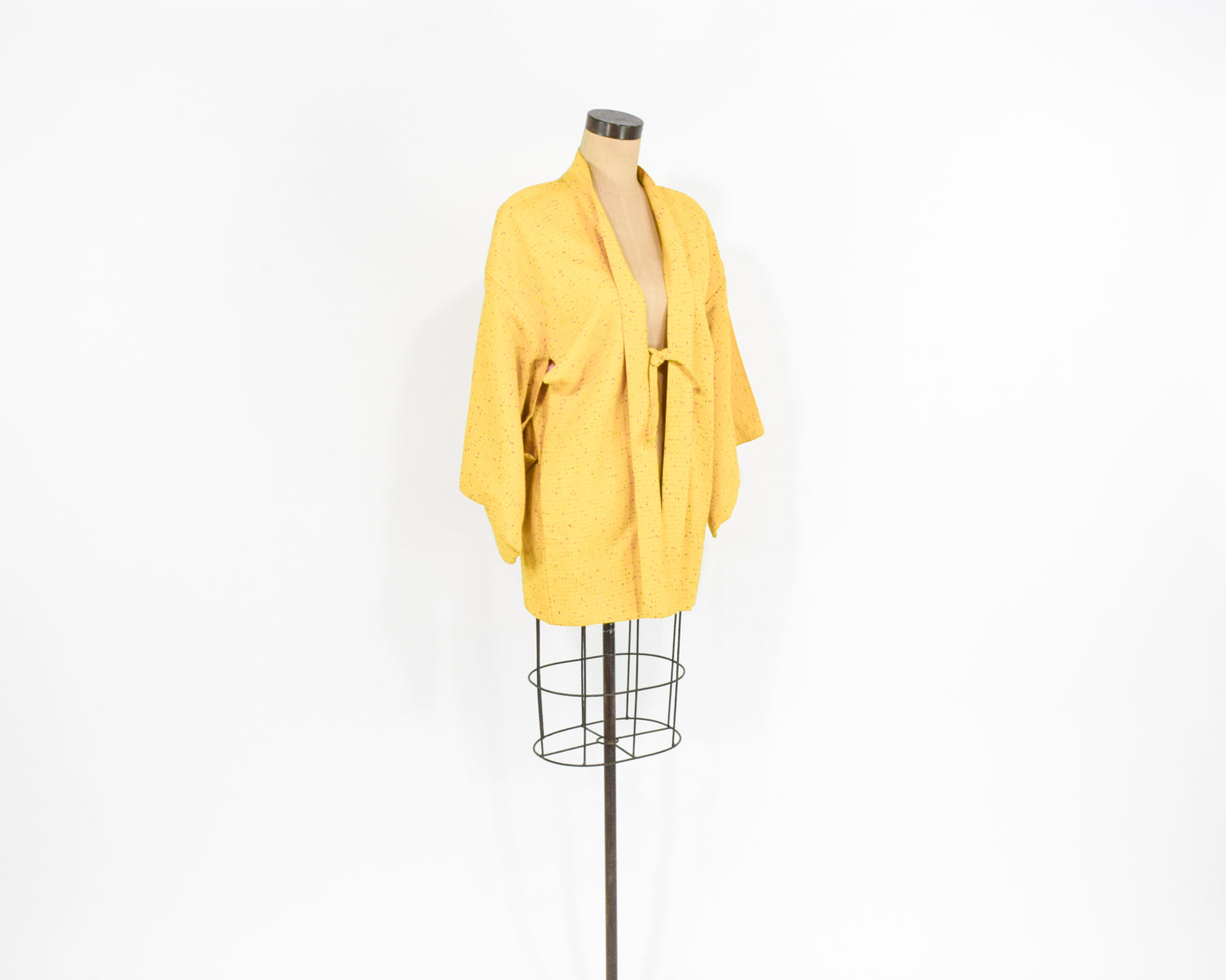 Vintage Haori Kimono Yellow Wool
