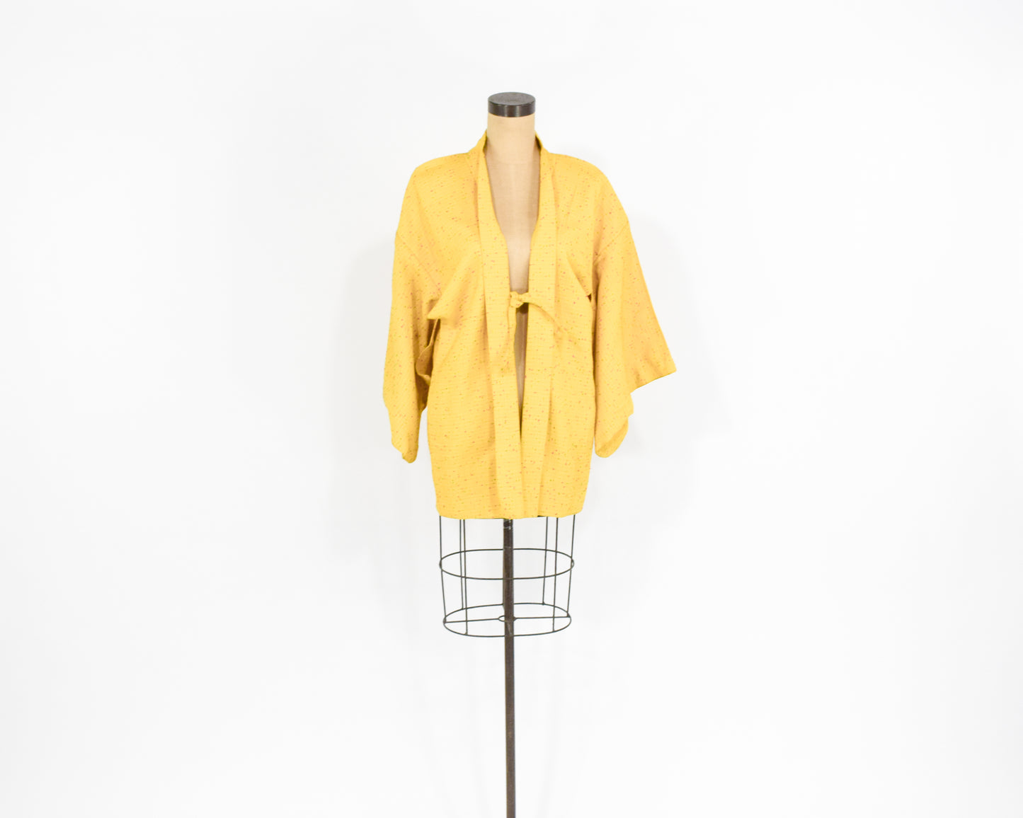 Vintage Haori Kimono Yellow Wool