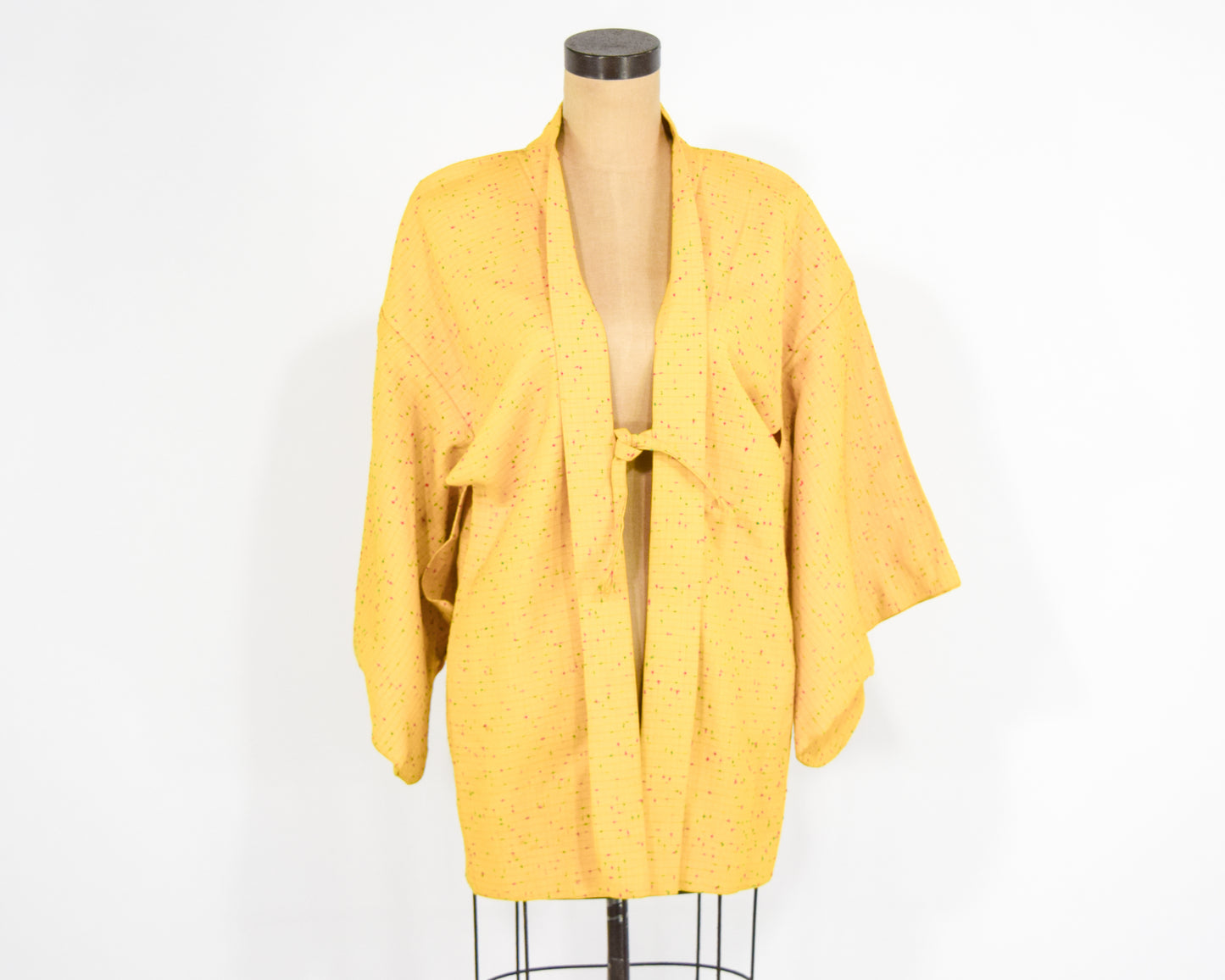 Vintage Haori Kimono Yellow Wool