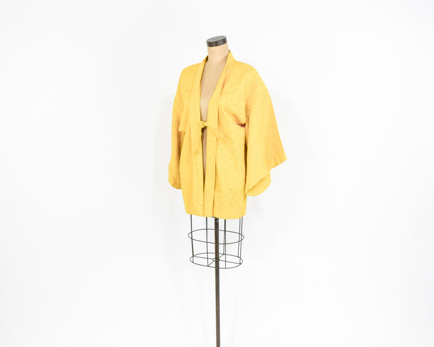 Vintage Haori Kimono Yellow Wool