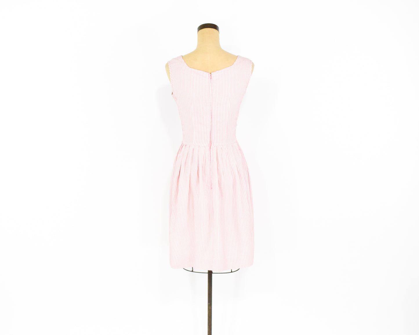 1950s Pink Seersucker Dress, Small