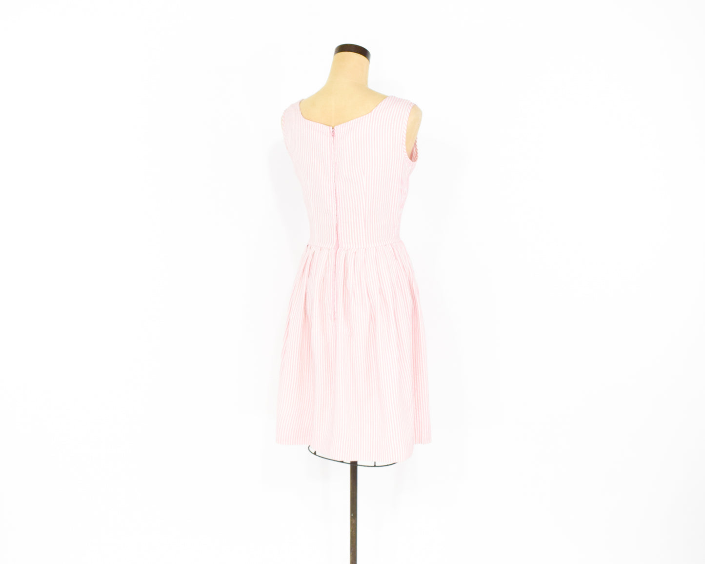 1950s Pink Seersucker Dress, Small