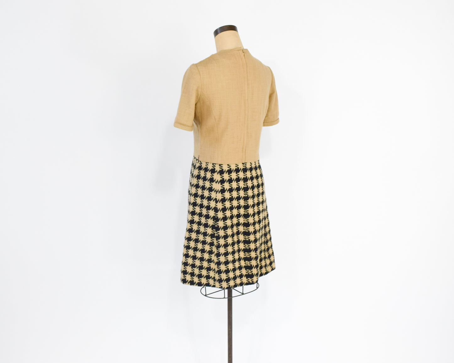 1960s Houndstooth Dress & Jacket Suit Set, Large