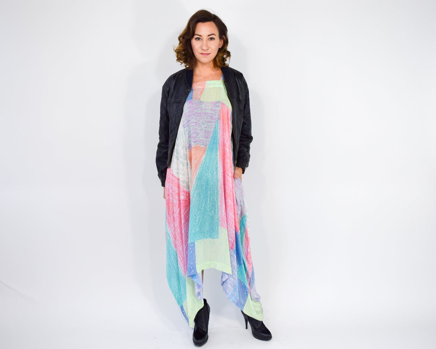 2000s Colorful Scarf Dress