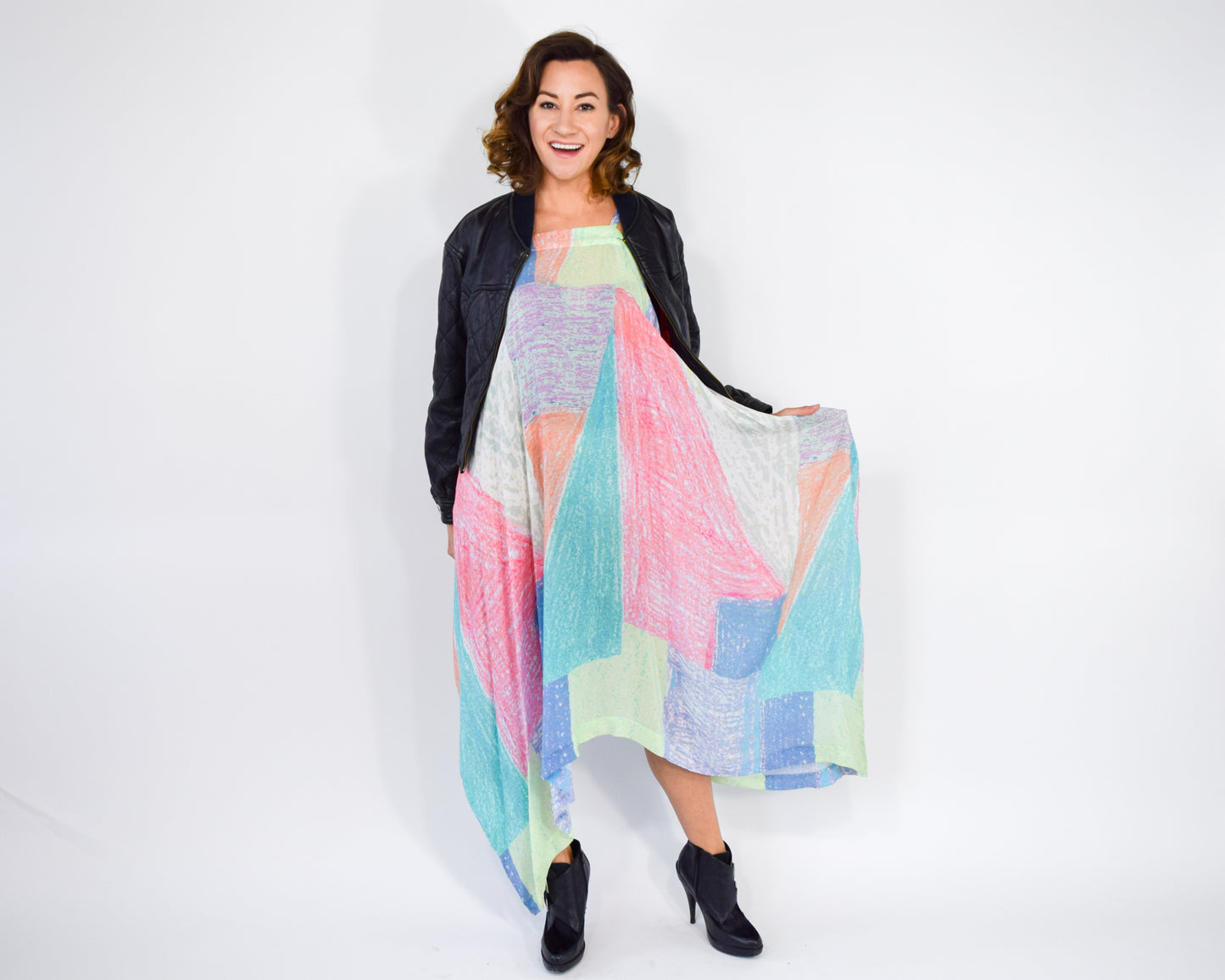 2000s Colorful Scarf Dress