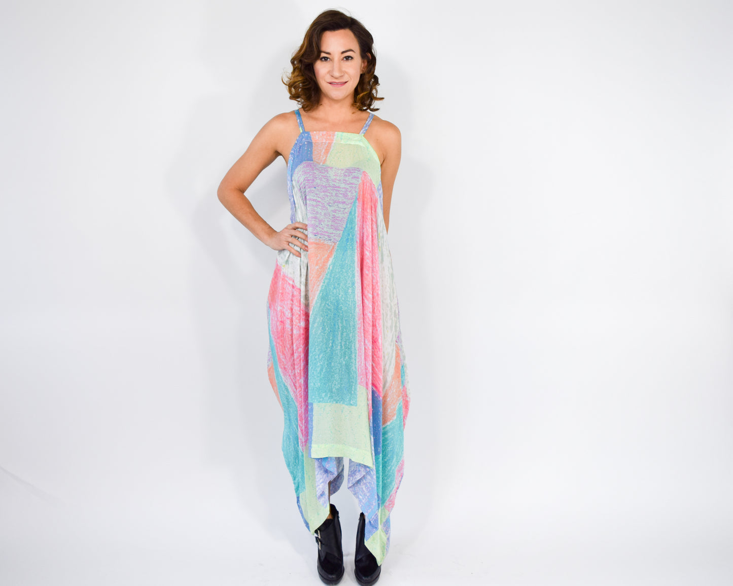 2000s Colorful Scarf Dress