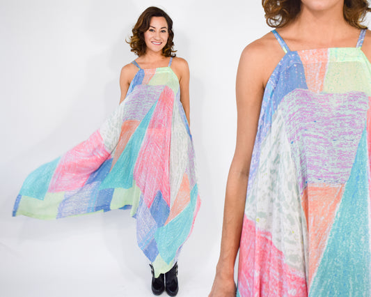 2000s Colorful Scarf Dress