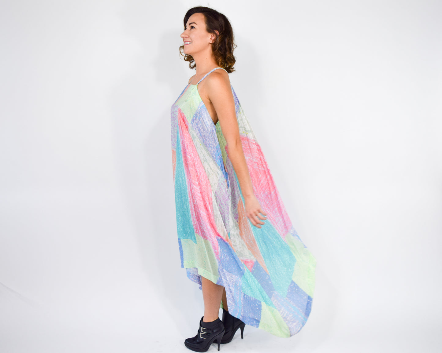 2000s Colorful Scarf Dress