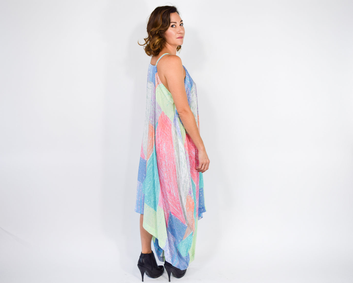 2000s Colorful Scarf Dress