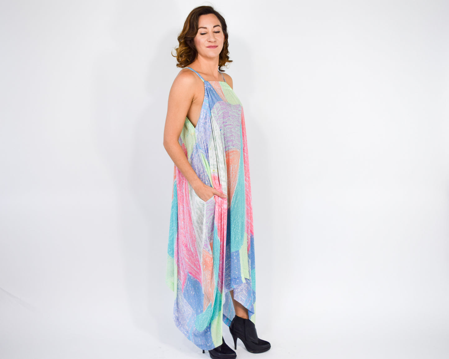 2000s Colorful Scarf Dress