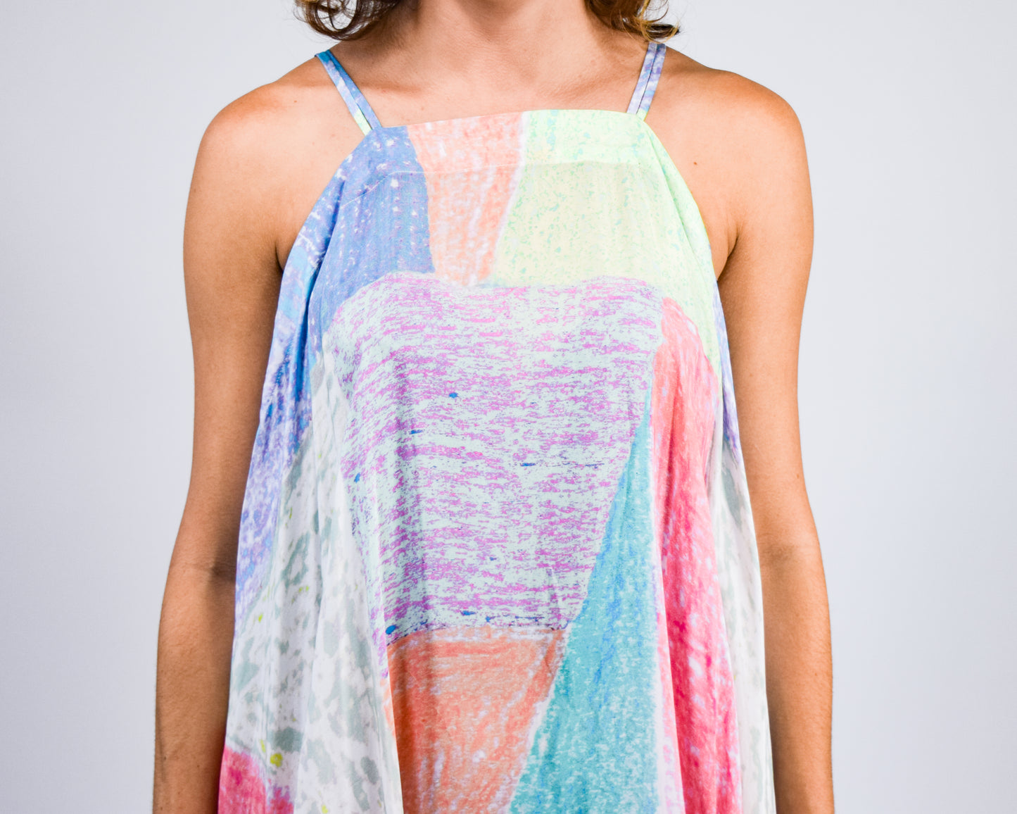 2000s Colorful Scarf Dress